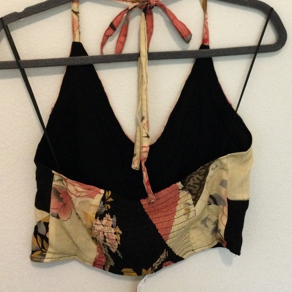 NWT free people rae halter top boho smocked S - Picture 4 of 7